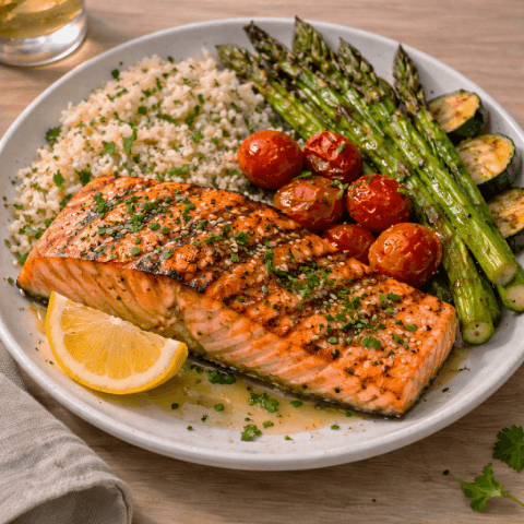 Salmon, Asparagus & Couscous